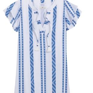 Vineyard Vines Stripe Flutter Sleeve Dress